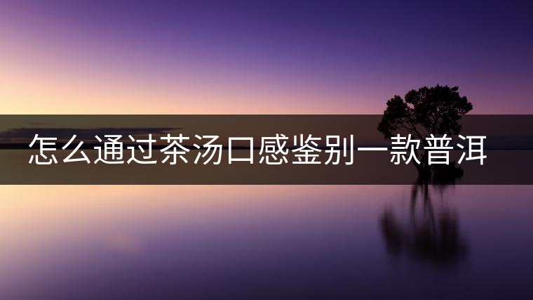 怎么通過(guò)茶湯口感鑒別一款普洱茶的優(yōu)與劣？