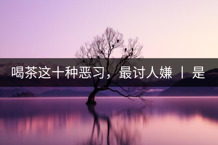 喝茶這十種惡習(xí)，最討人嫌 丨 是否同感？