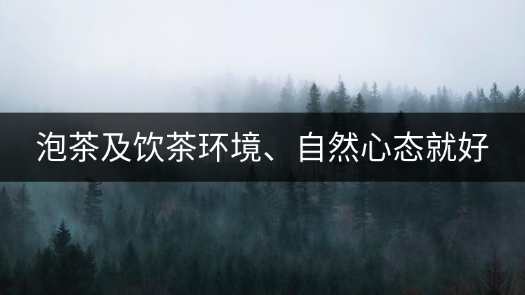 泡茶及飲茶環(huán)境、自然心態(tài)就好