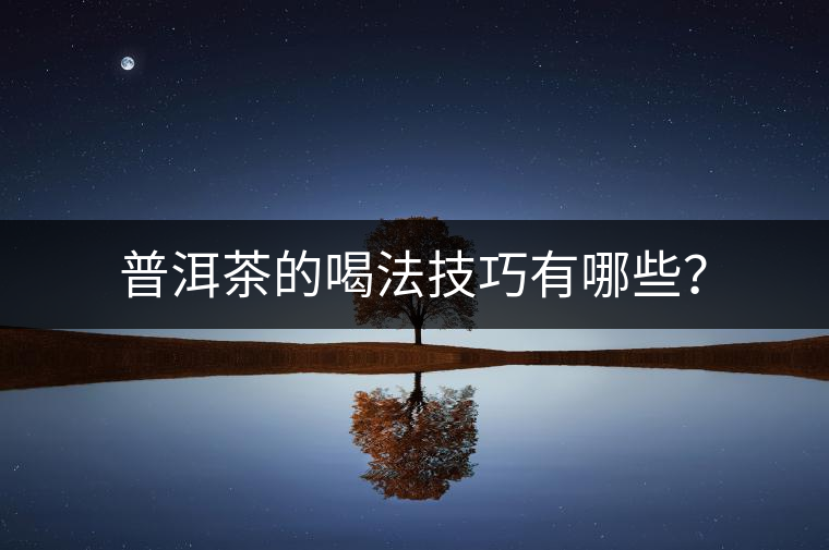 普洱茶的喝法技巧有哪些？
