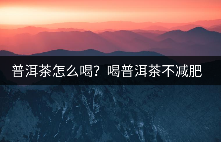 普洱茶怎么喝？喝普洱茶不減肥是為什么呢？喝普洱茶減肥要注意什么？