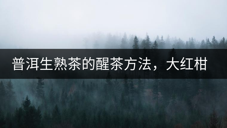 普洱生熟茶的醒茶方法，大紅柑與小青柑對(duì)比