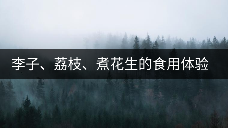 李子、荔枝、煮花生的食用體驗(yàn)來比對(duì)普洱茶的湯體口感