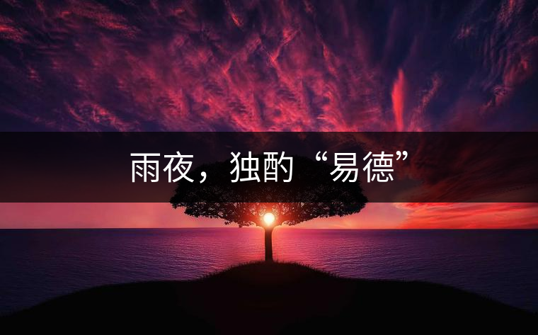 雨夜，獨(dú)酌“易德”
