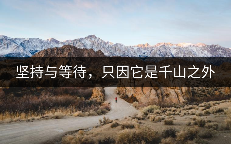 堅持與等待，只因它是千山之外