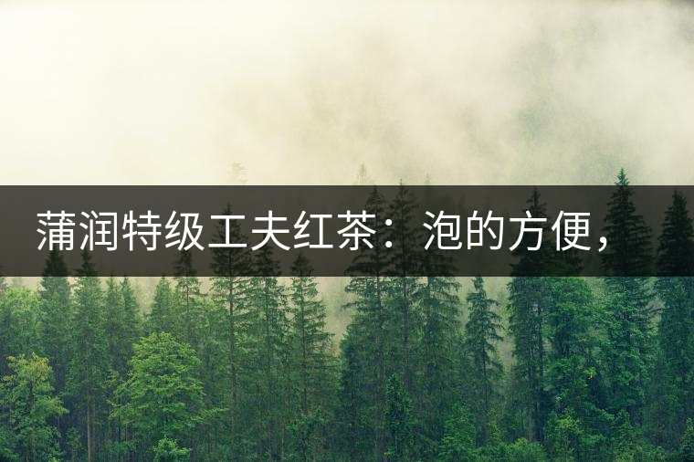 蒲潤特級工夫紅茶：泡的方便，喝的舒適