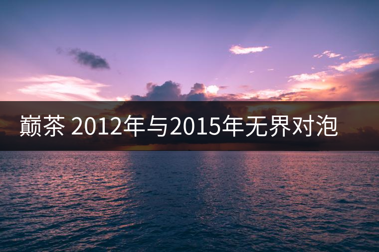 巔茶 2012年與2015年無界對泡啟示錄！
