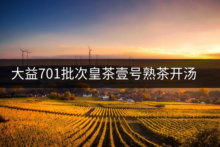 大益701批次皇茶壹號(hào)熟茶開(kāi)湯賞析 大益701批次皇茶壹號(hào)熟茶開(kāi)湯賞析