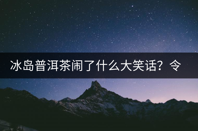 冰島普洱茶鬧了什么大笑話？令茶界人士們捧腹大笑？