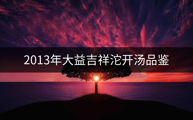 2013年大益吉祥沱開(kāi)湯品鑒 2013年大益吉祥沱開(kāi)湯品鑒