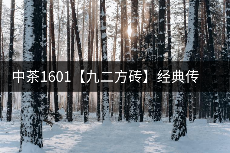 中茶1601【九二方磚】經(jīng)典傳承，巔峰即現(xiàn)