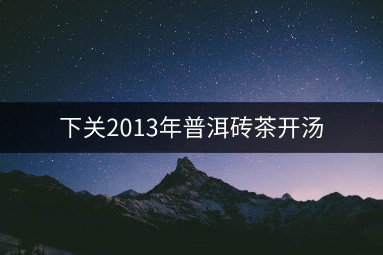 下關2013年普洱磚茶開湯