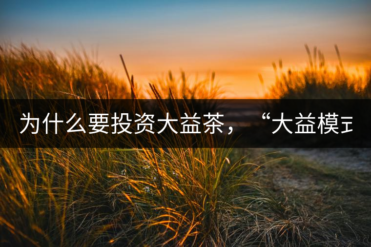 為什么要投資大益茶，“大益模式”告訴你！