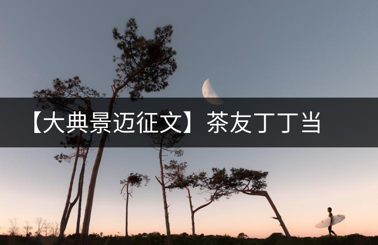 【大典景邁征文】茶友丁丁當(dāng) 開(kāi)湯品鑒 【大典景邁征文】茶友丁丁當(dāng) 開(kāi)湯品鑒