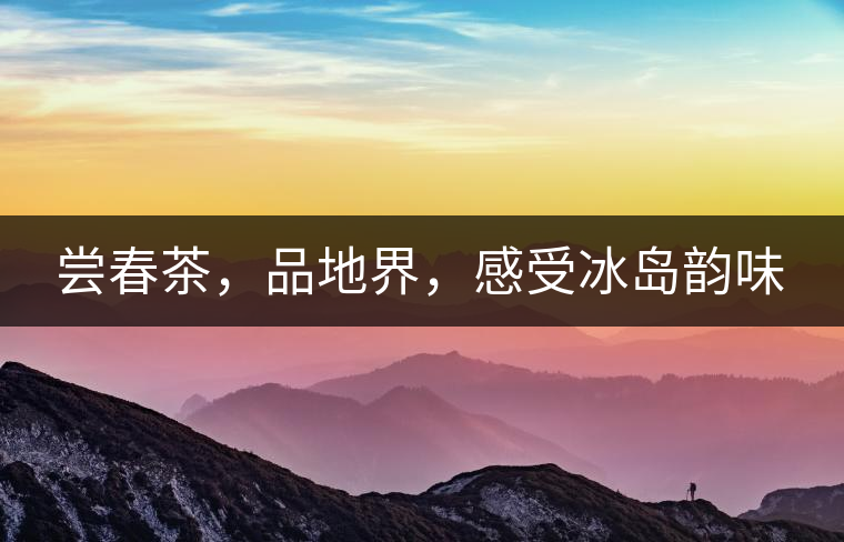 嘗春茶，品地界，感受冰島韻味