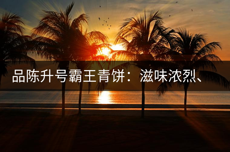 品陳升號(hào)霸王青餅：滋味濃烈、霸氣十足