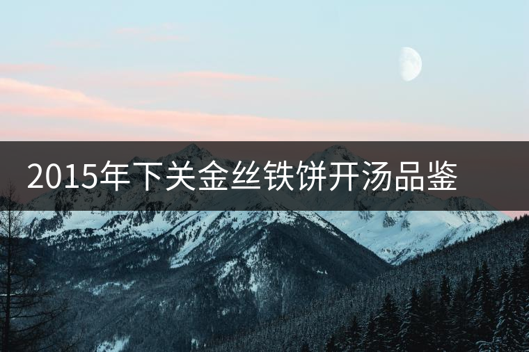 2015年下關金絲鐵餅開湯品鑒：香氣高揚、滋味綿和
