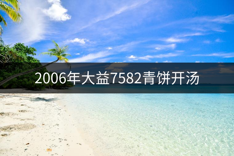 2006年大益7582青餅開(kāi)湯 2006年大益7582青餅開(kāi)湯