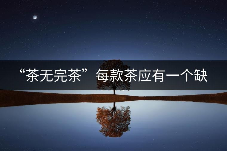 “茶無完茶”每款茶應(yīng)有一個(gè)缺點(diǎn)！