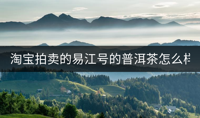 淘寶拍賣(mài)的易江號(hào)的普洱茶怎么樣？