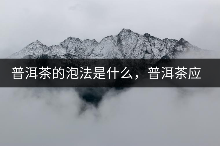 普洱茶的泡法是什么，普洱茶應(yīng)該怎么泡？