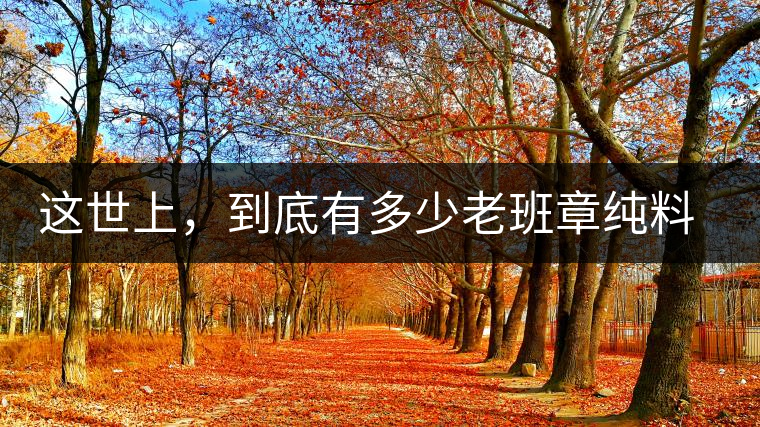 這世上，到底有多少老班章純料古樹茶