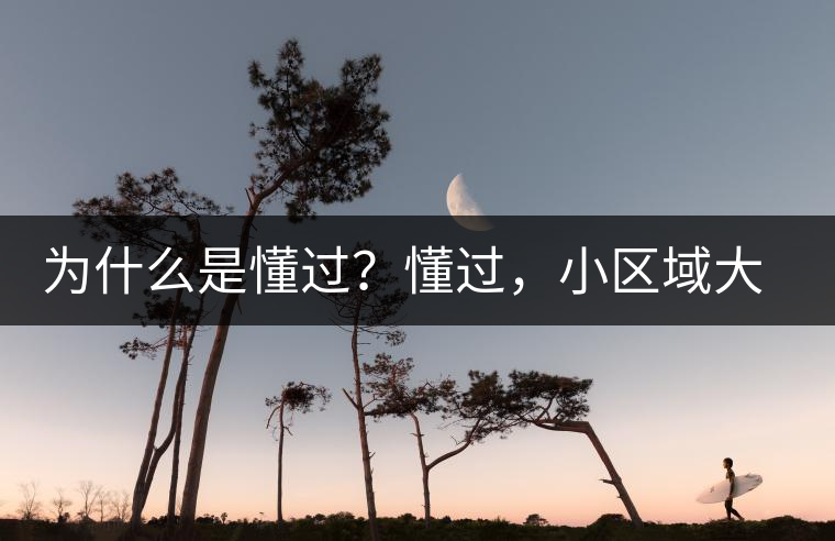 為什么是懂過(guò)？懂過(guò)，小區(qū)域大智慧