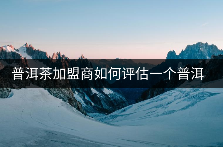 普洱茶加盟商如何評(píng)估一個(gè)普洱茶品牌是否值得加盟？