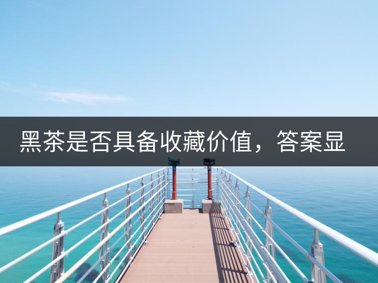 黑茶是否具備收藏價(jià)值，答案顯而易見(jiàn)