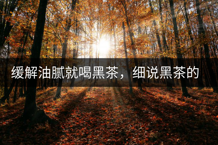 緩解油膩就喝黑茶，細說黑茶的功效和好處
