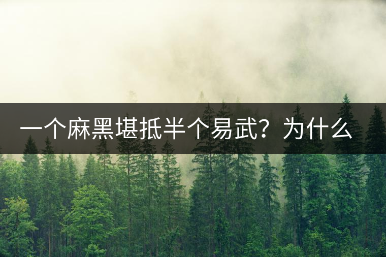 一個(gè)麻黑堪抵半個(gè)易武？為什么這么好喝？