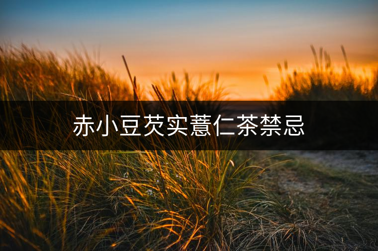 赤小豆芡實薏仁茶禁忌 赤小豆芡實薏仁茶禁忌