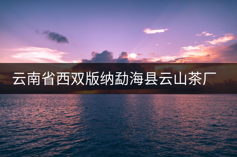云南省西雙版納勐海縣云山茶廠簡(jiǎn)介