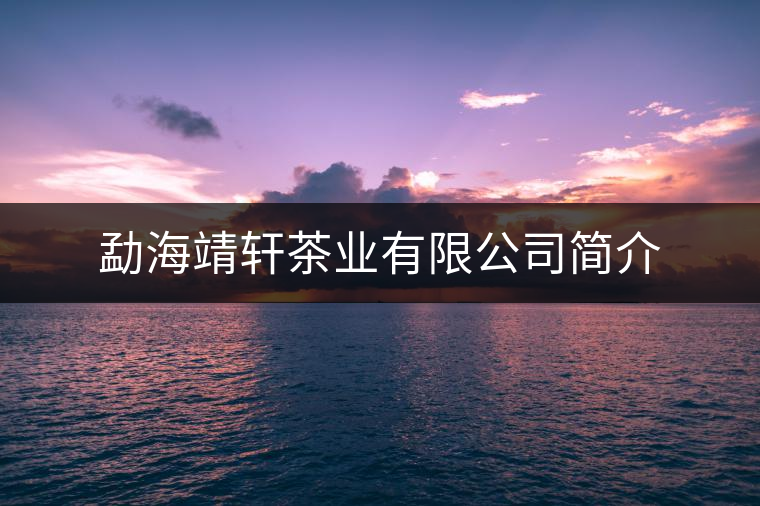 勐海靖軒茶業(yè)有限公司簡(jiǎn)介