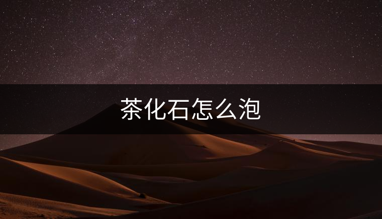 茶化石怎么泡 茶化石怎么泡