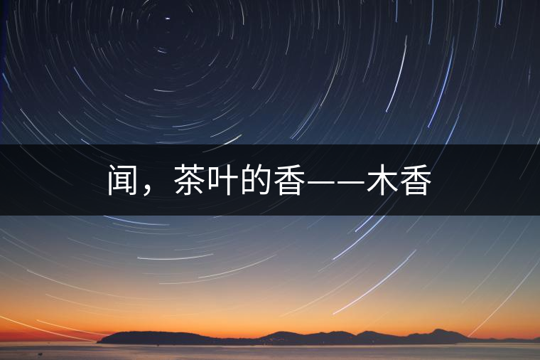 聞，茶葉的香——木香
