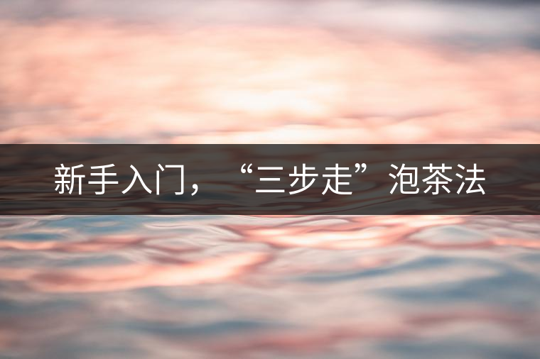 新手入門，“三步走”泡茶法