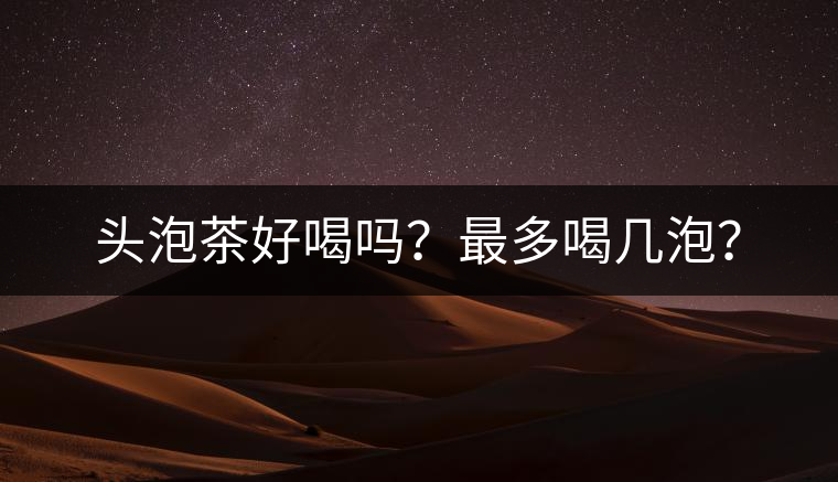 頭泡茶好喝嗎？最多喝幾泡？
