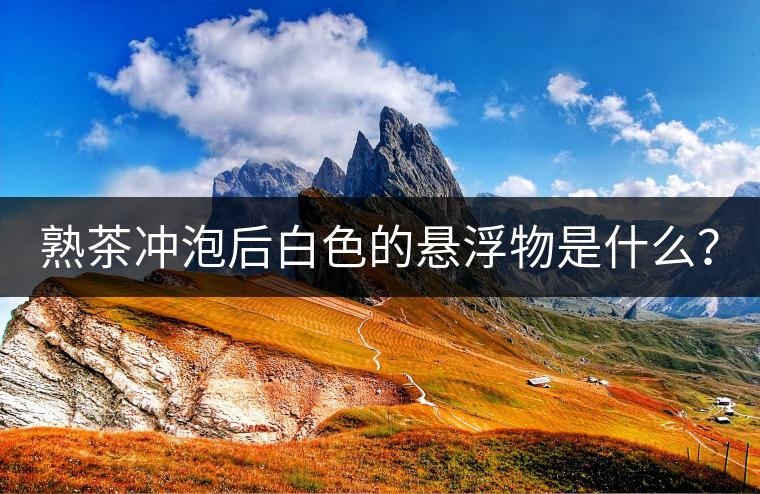 熟茶沖泡后白色的懸浮物是什么？