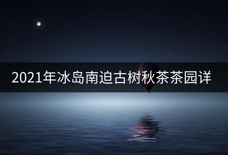2021年冰島南迫古樹秋茶茶園詳解！