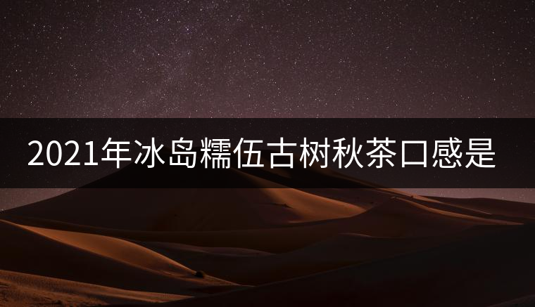 2021年冰島糯伍古樹秋茶口感是什么？