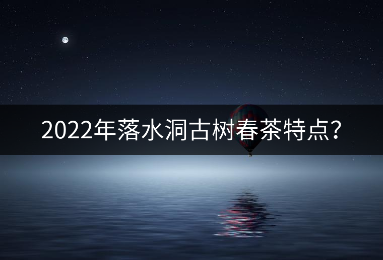 2022年落水洞古樹春茶特點？