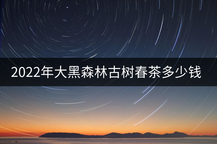 2022年大黑森林古樹春茶多少錢一公斤？