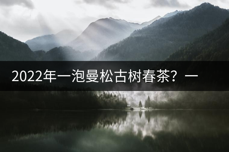 2022年一泡曼松古樹春茶？一飲帝王味……