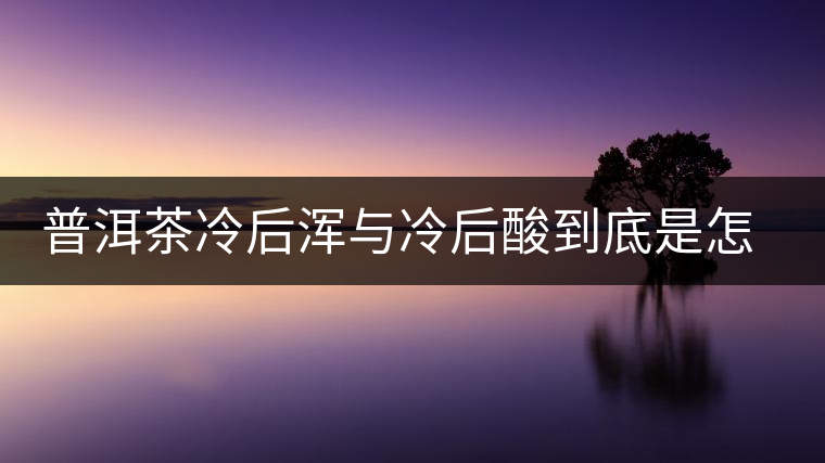 普洱茶冷后渾與冷后酸到底是怎么回事？