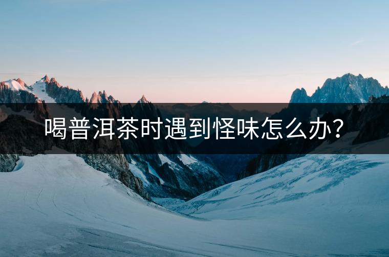 喝普洱茶時(shí)遇到怪味怎么辦？