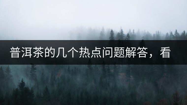普洱茶的幾個(gè)熱點(diǎn)問(wèn)題解答，看完終于明白了！