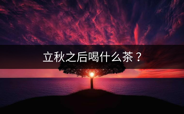立秋之后喝什么茶 ？