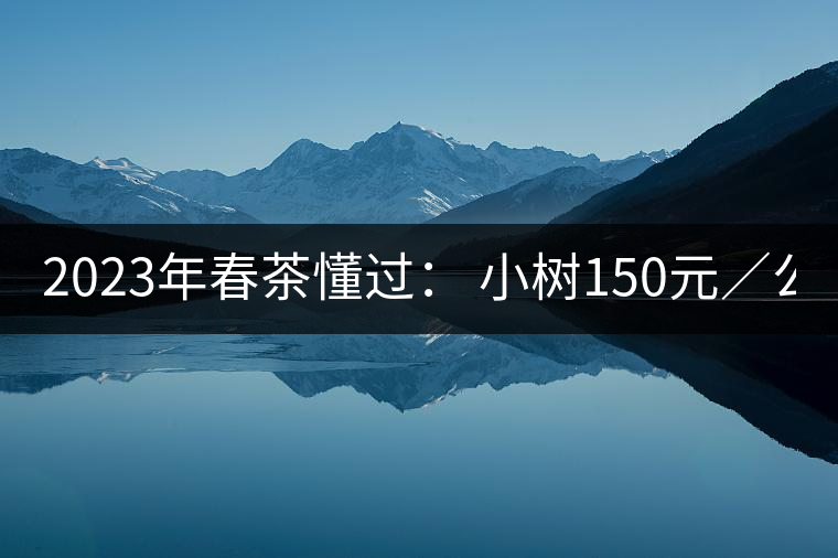 2023年春茶懂過(guò): 小樹(shù)150元/公斤, 古樹(shù)400-600元/公斤 2023年春茶懂過(guò): 小樹(shù)150元/公斤, 古樹(shù)400-600元/公斤