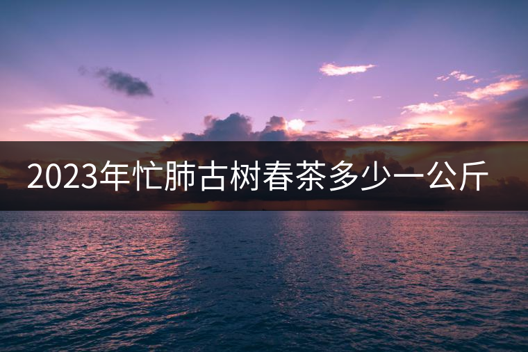 2023年忙肺古樹春茶多少一公斤？